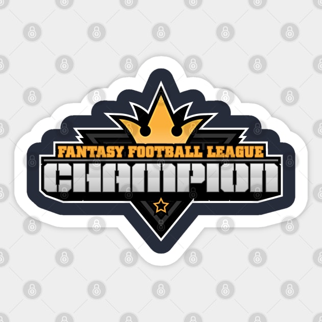 Fantasy Football Champion 2 Sticker by JWDesigns